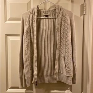 Oatmeal zipper hoodie medium